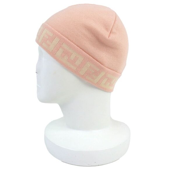 Fendi Wool Zucca Pattern Knit Cap Beanie Pink main image 7
